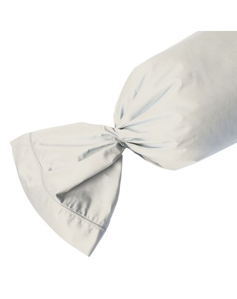 Taie de traversin en percale de coton ivoire