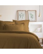 Housse de couette en percale de coton bronze