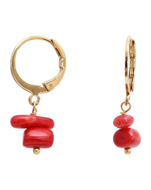 Mini Créoles Cléa Bambou en Laiton doré