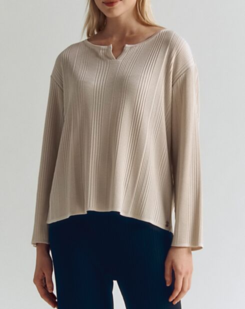 Pull Afternoon beige chanvre