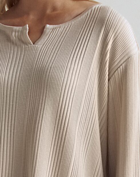 Pull Afternoon beige chanvre