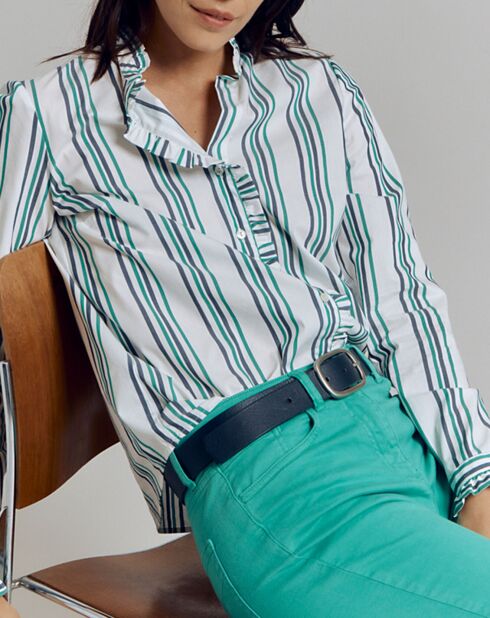 Chemise Californie rayée blanche