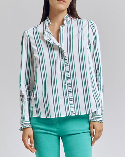 Chemise Californie rayée blanche