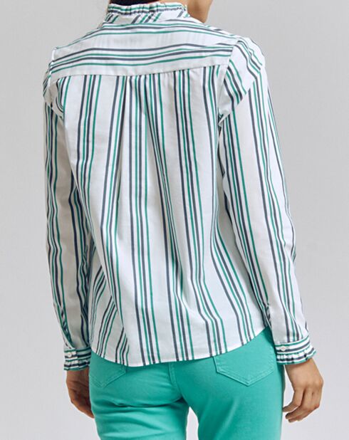 Chemise Californie rayée blanche