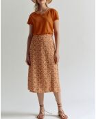 Jupe Japyrus imprimée orange