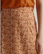 Jupe Japyrus imprimée orange