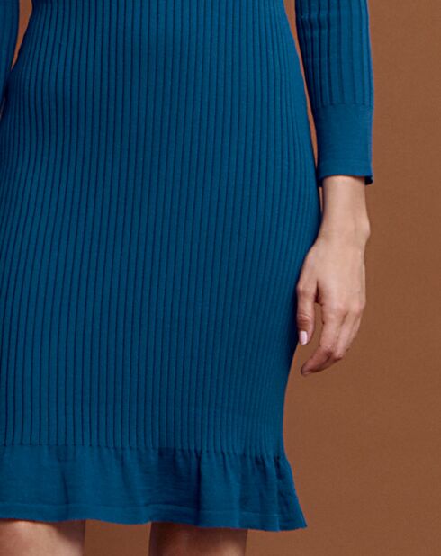 Robe en Laine mélangée Oban bleu berlin