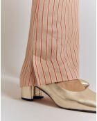 Pantalon en Lin mélangé Pepper rayé beige