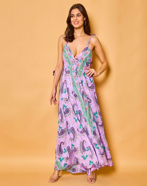 Robe en Soie mélangée Lisa violette