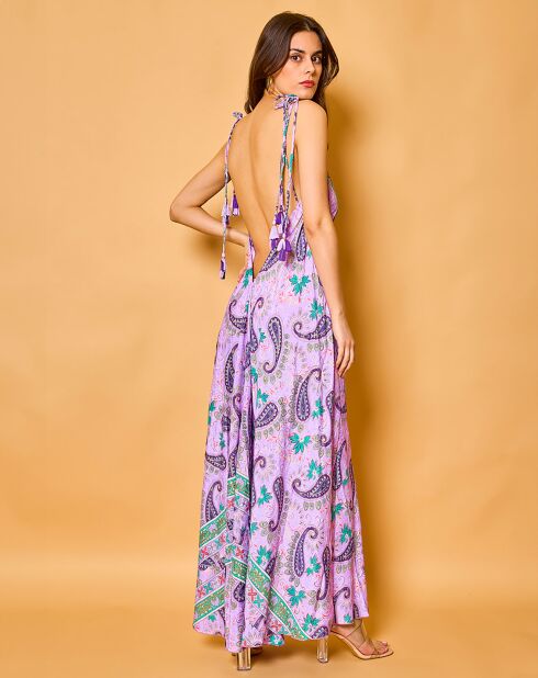 Robe en Soie mélangée Lisa violette