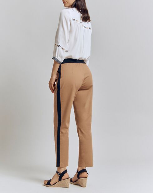 Pantalon Pikryss marron chatain