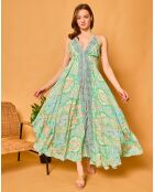 Robe en Soie mélangée Lisa multicolore