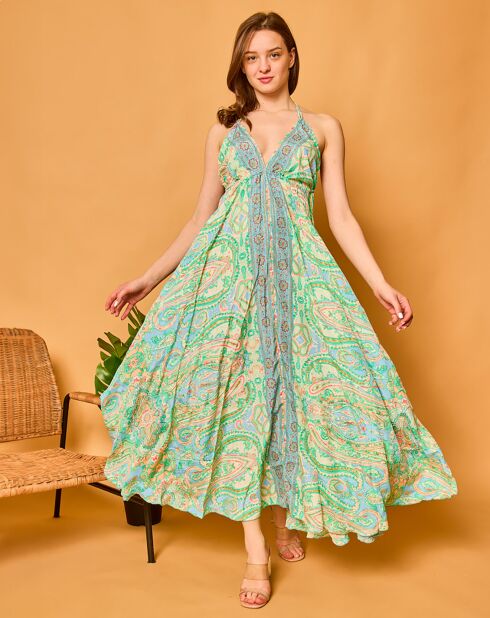 Robe en Soie mélangée Lisa multicolore
