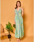 Robe en Soie mélangée Lisa multicolore