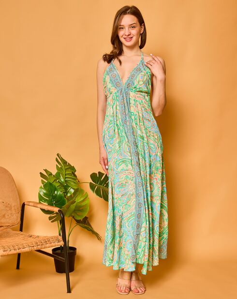 Robe en Soie mélangée Lisa multicolore