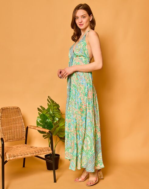 Robe en Soie mélangée Lisa multicolore