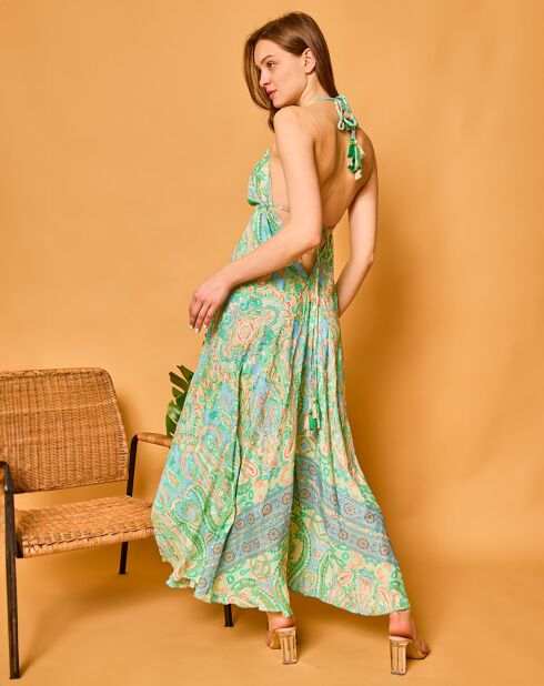 Robe en Soie mélangée Lisa multicolore