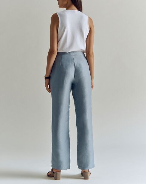 Pantalon fluide en Lin mélangé Pristar-L fog