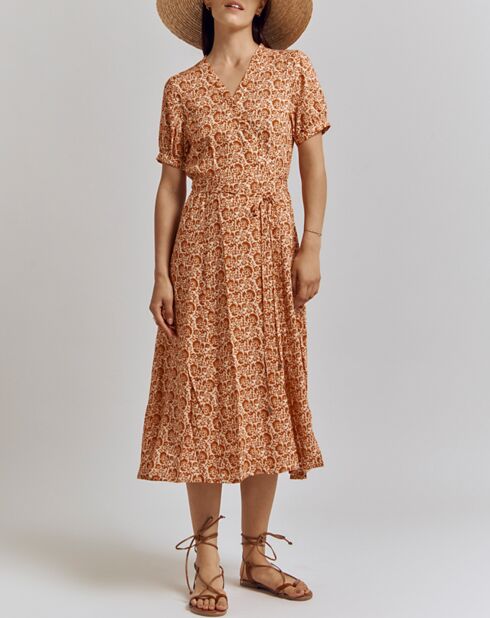 Robe Rasmus imprimée orange