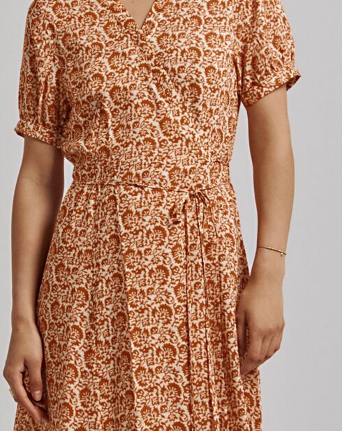 Robe Rasmus imprimée orange