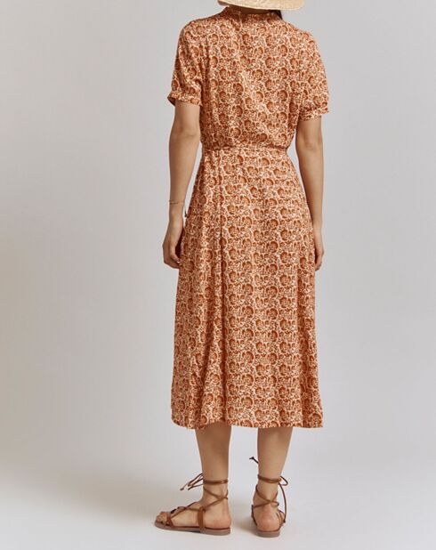 Robe Rasmus imprimée orange