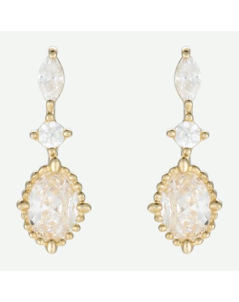 Boucles d'oreilles Hanae or jaune