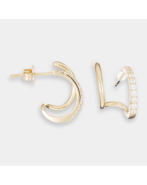 Boucles d'oreilles Naomi or jaune