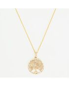 Pendentif Mon Arbre de vie or jaune