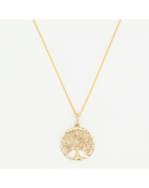 Pendentif Mon Arbre de vie or jaune