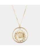 Pendentif Golden Flower or jaune