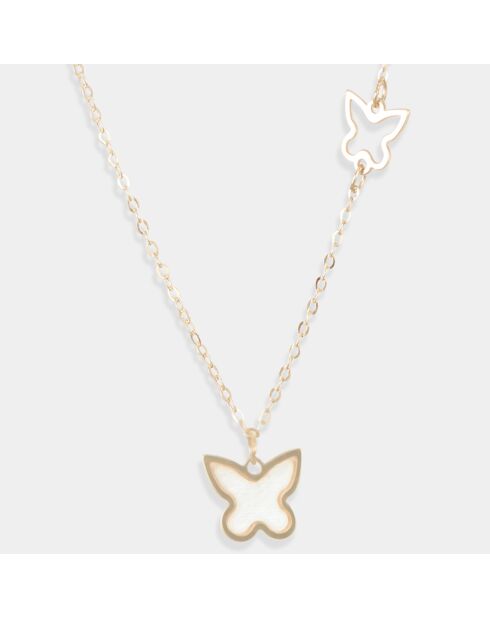 Collier Simple Butterfly or jaune