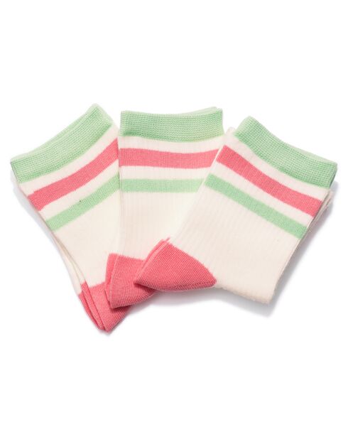 3 Paires de chaussettes multicolores