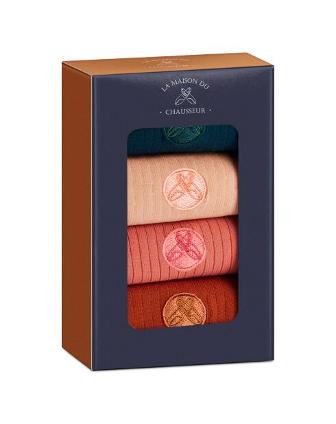 4 Paires de chaussettes multicolores