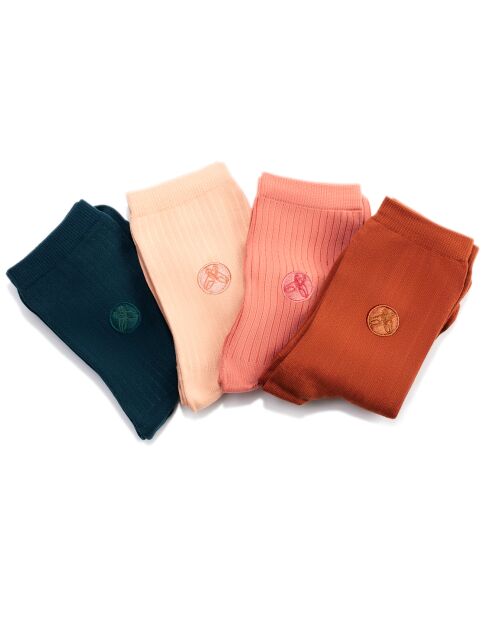 4 Paires de chaussettes multicolores