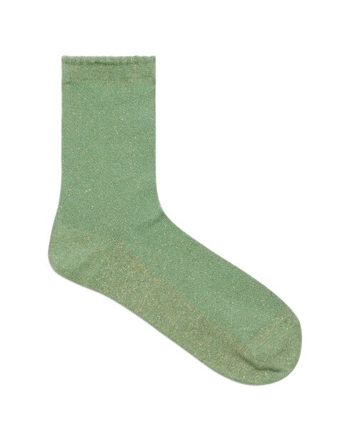 2 Paires de chaussettes beige/vert