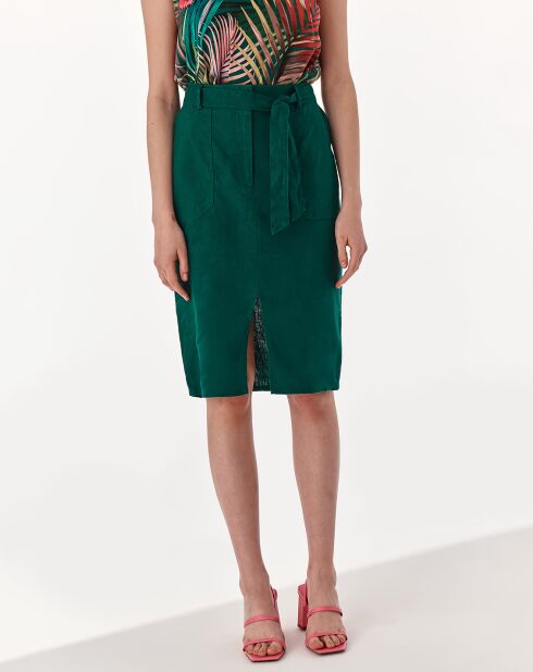 Robusta groene rok van 100% linnen