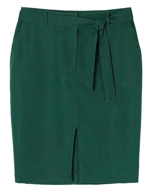 Robusta groene rok van 100% linnen