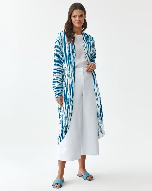 Moko blaue lange Weste