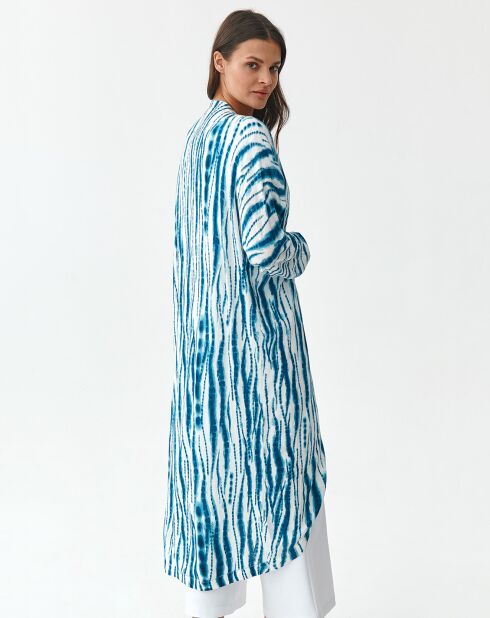 Moko blaue lange Weste