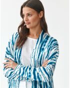 Moko blaue lange Weste