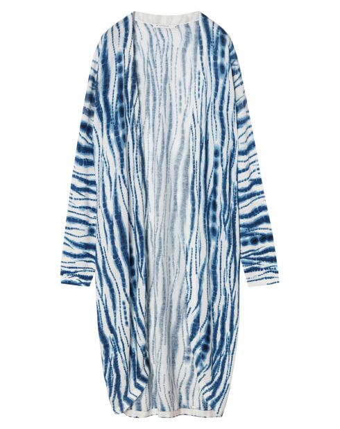 Moko blaue lange Weste