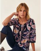 Marineblauwe blouse Mizuria