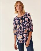 Marineblauwe blouse Mizuria