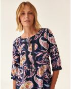 Marineblauwe blouse Mizuria