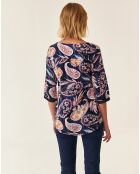 Marineblauwe blouse Mizuria