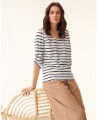 Weiße Strickbluse Noya