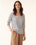 Weiße Strickbluse Noya