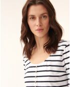 Weiße Strickbluse Noya