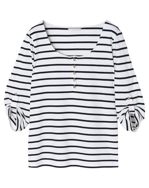 Witte gebreide blouse Noya