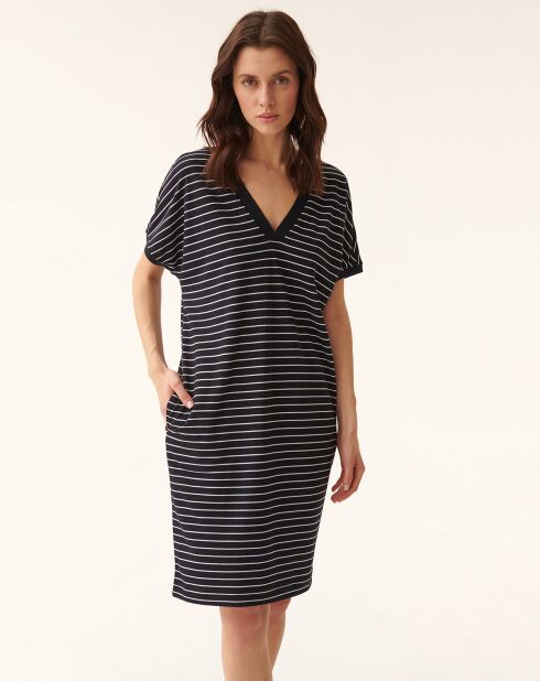 Robe en maille Yoli bleu marine